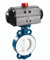 氣動(dòng)對(duì)夾半襯氟蝶閥